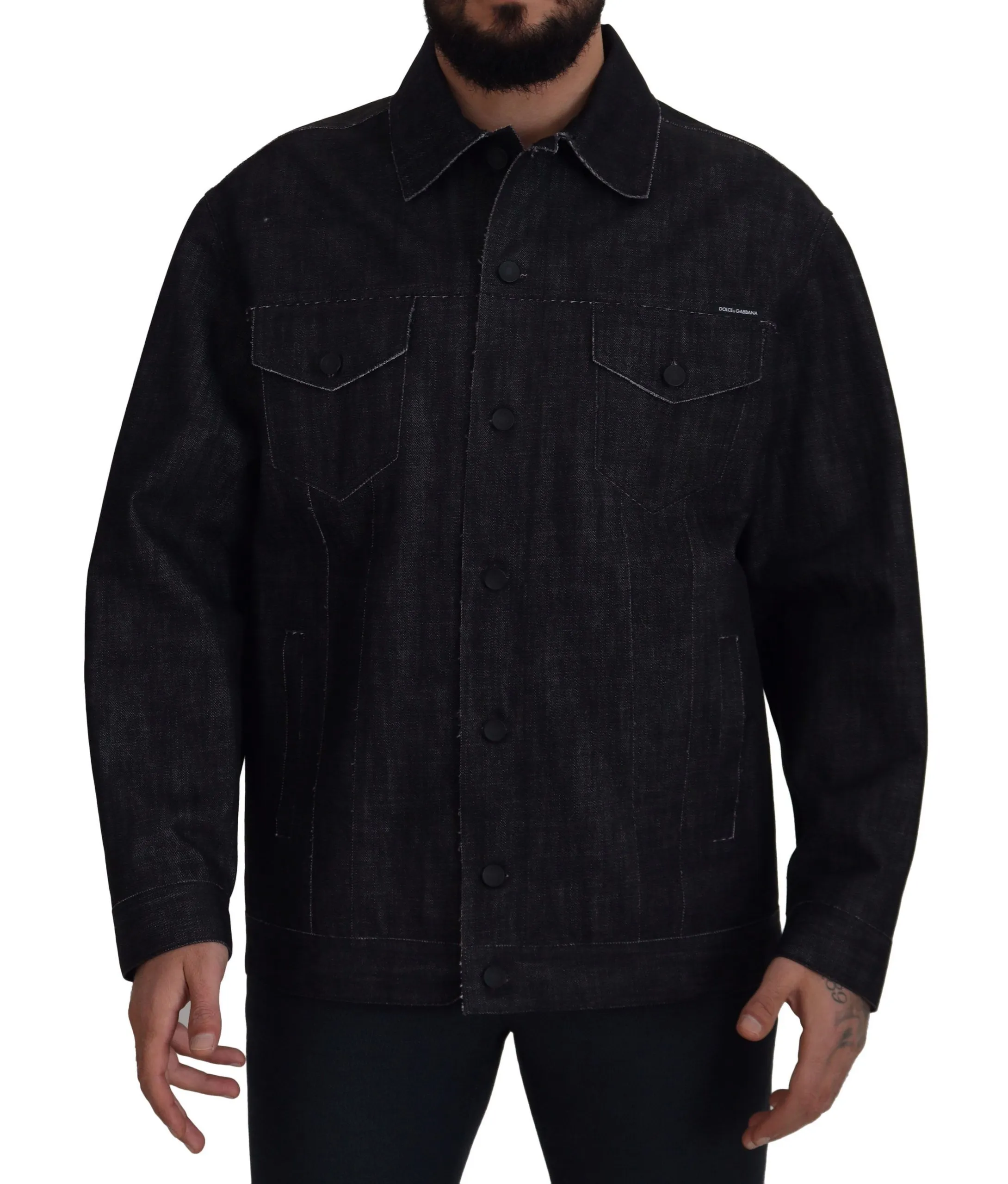 Dolce & Gabbana Men's Elegant Black Denim Jacket