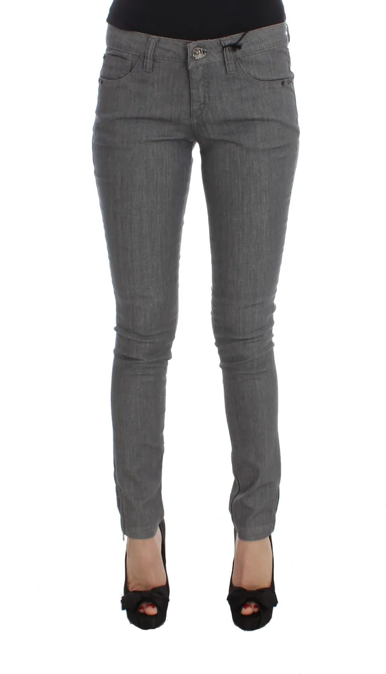 Costume National Women's Chic Gray Slim-Fit Designer Jeans