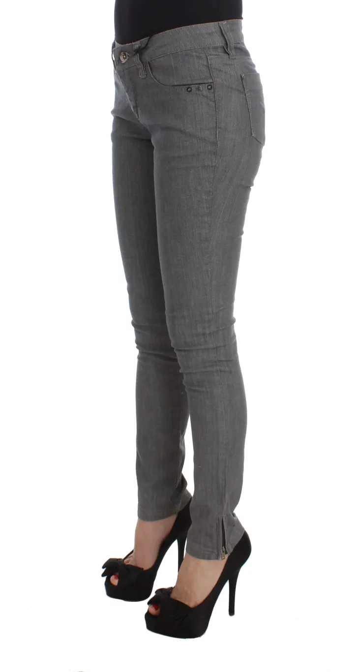 Costume National Women's Chic Gray Slim-Fit Designer Jeans