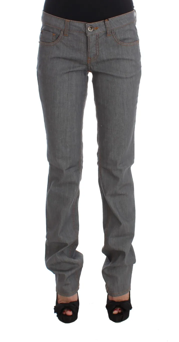 Costume National Women's Elegant Gray Regular Fit Jeans