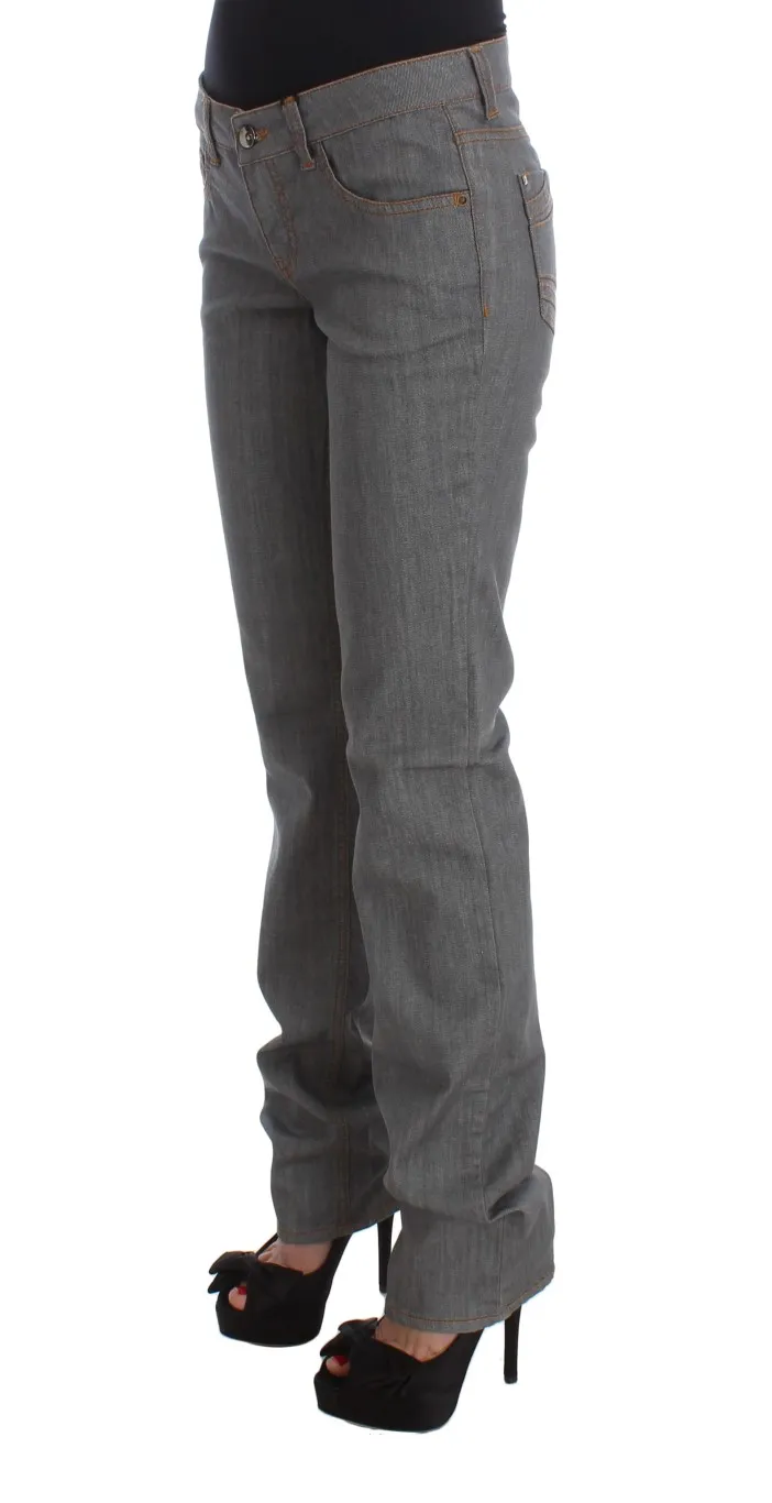 Costume National Women's Elegant Gray Regular Fit Jeans
