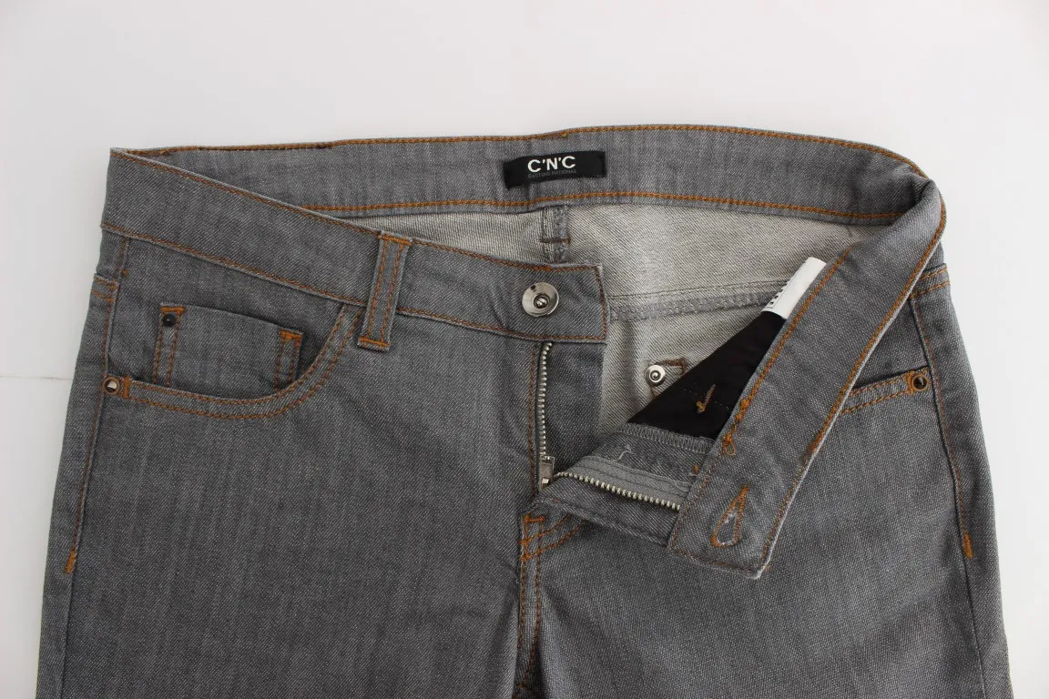Costume National Women's Elegant Gray Regular Fit Jeans