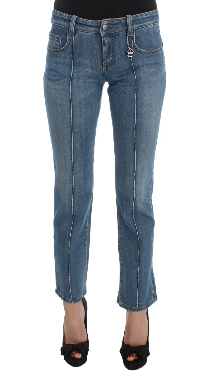 Costume National Women's Chic Slim Fit Blue Jeans for the Modern Woman