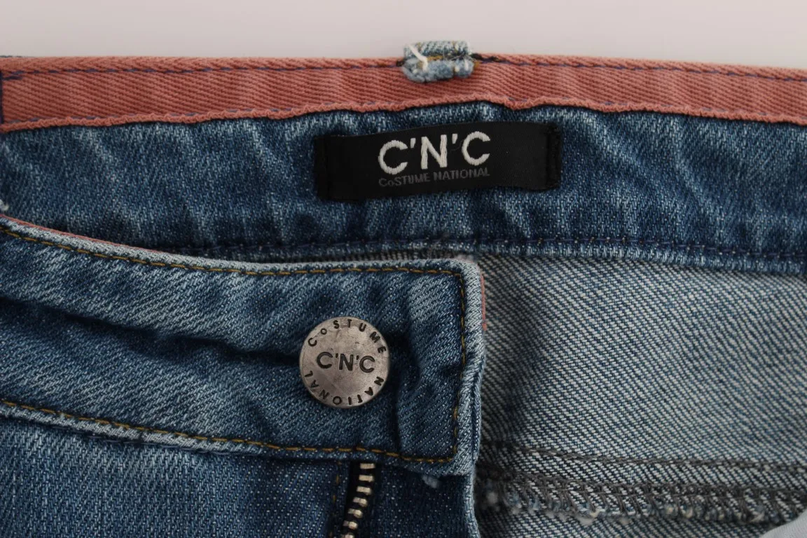Costume National Women's Chic Slim Fit Blue Jeans for the Modern Woman