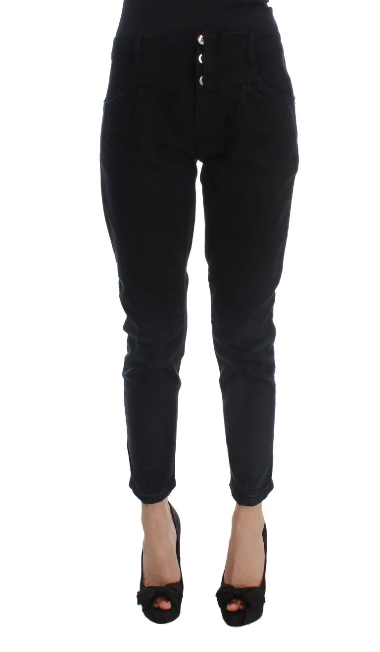 Costume National Women's Sleek Slim Fit Black Denim Jeans