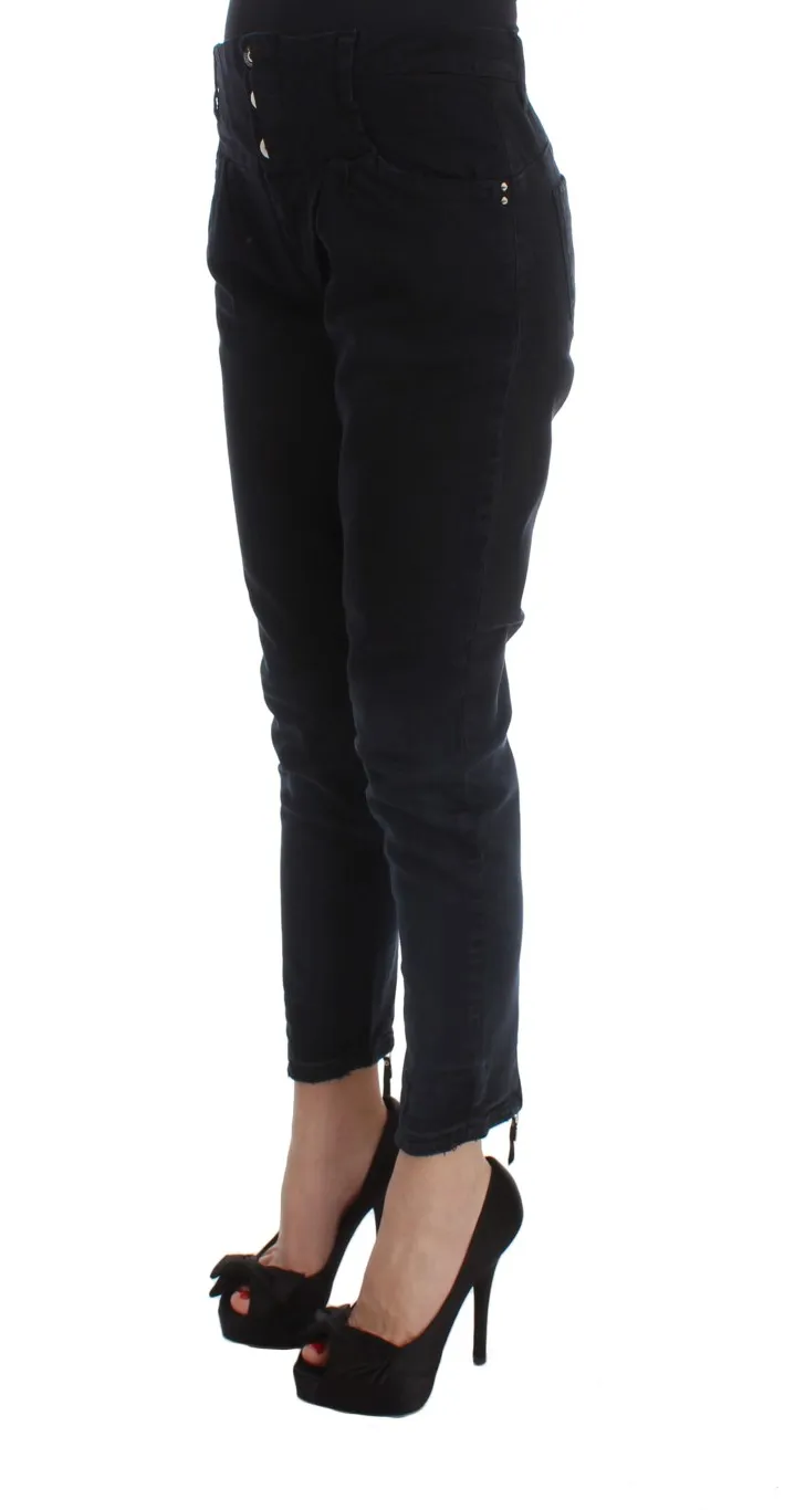 Costume National Women's Sleek Slim Fit Black Denim Jeans