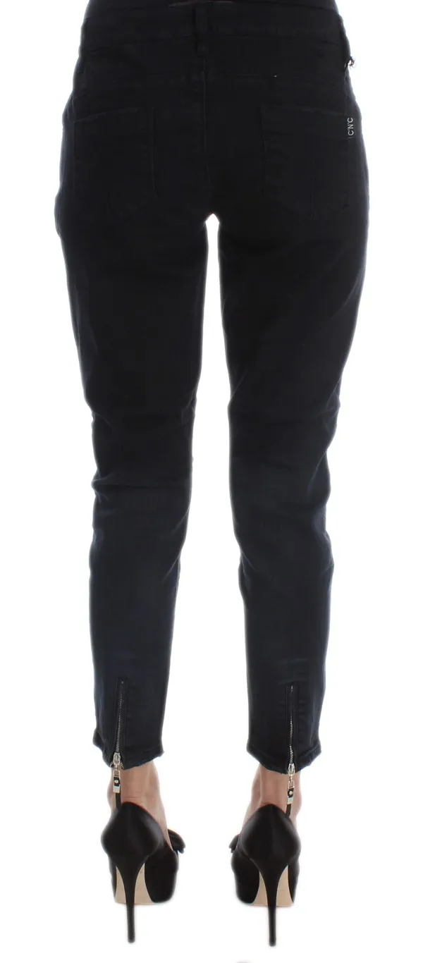 Costume National Women's Sleek Slim Fit Black Denim Jeans