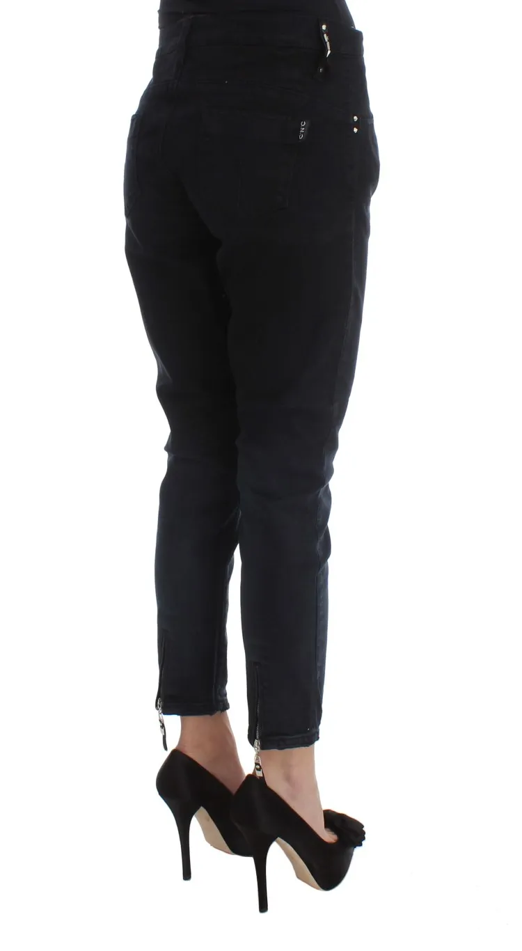 Costume National Women's Sleek Slim Fit Black Denim Jeans