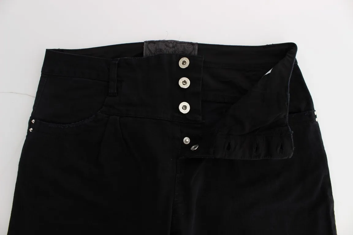 Costume National Women's Sleek Slim Fit Black Denim Jeans