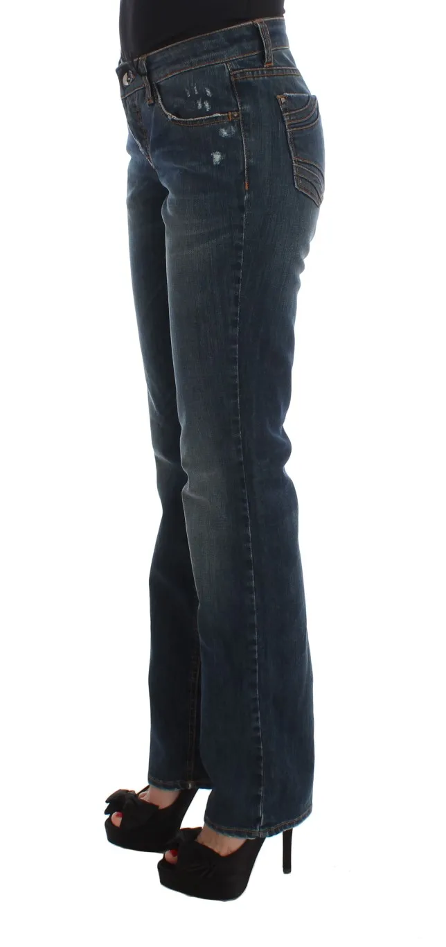 Costume National Women's Chic Blue Regular Fit Designer Jeans