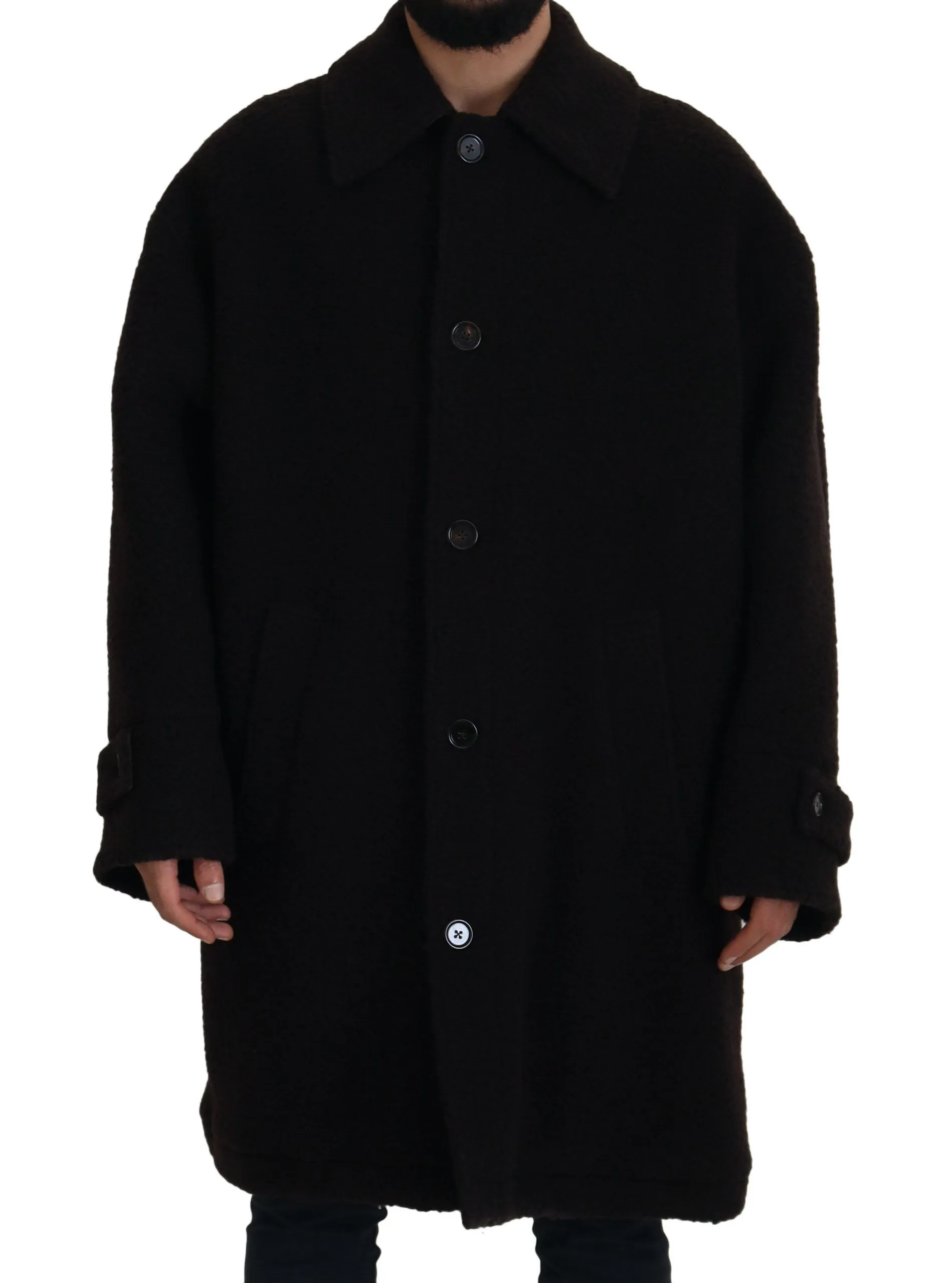 Dolce & Gabbana Men's Elegant Black Alpaca Wool Blend Jacket