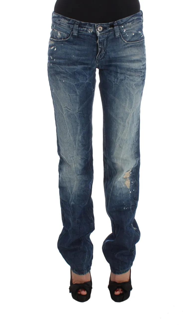 Costume National Women's Chic Blue Regular Fit Denim