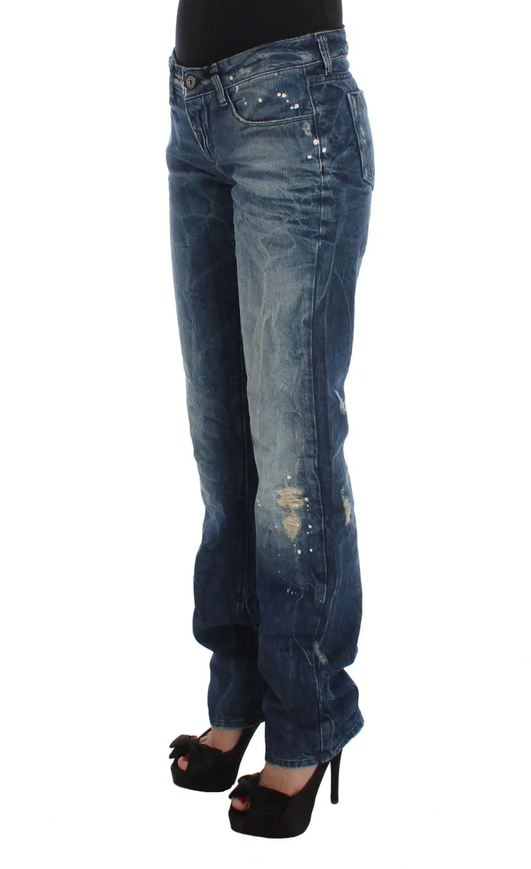 Costume National Women's Chic Blue Regular Fit Denim