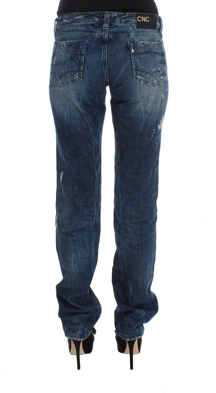 Costume National Women's Chic Blue Regular Fit Denim