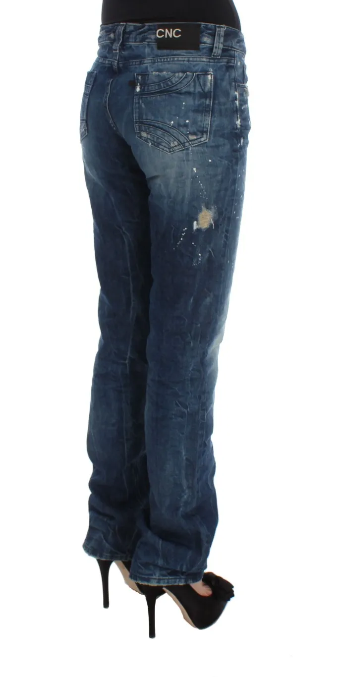 Costume National Women's Chic Blue Regular Fit Denim