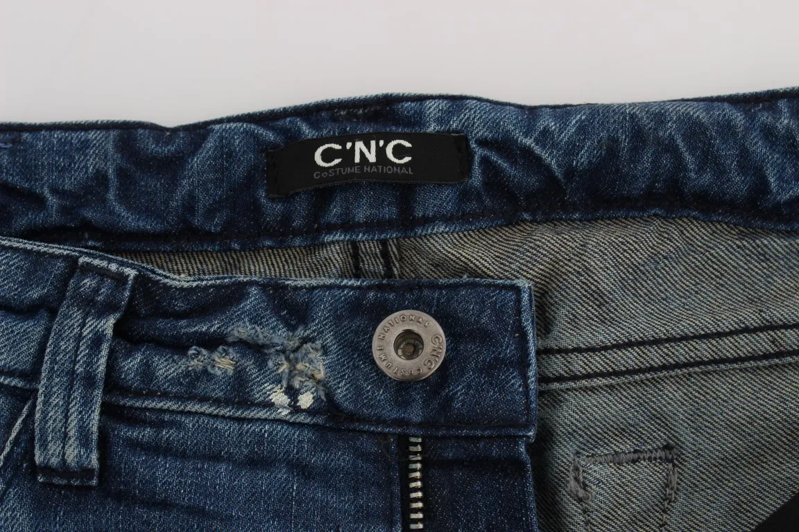 Costume National Women's Chic Blue Regular Fit Denim