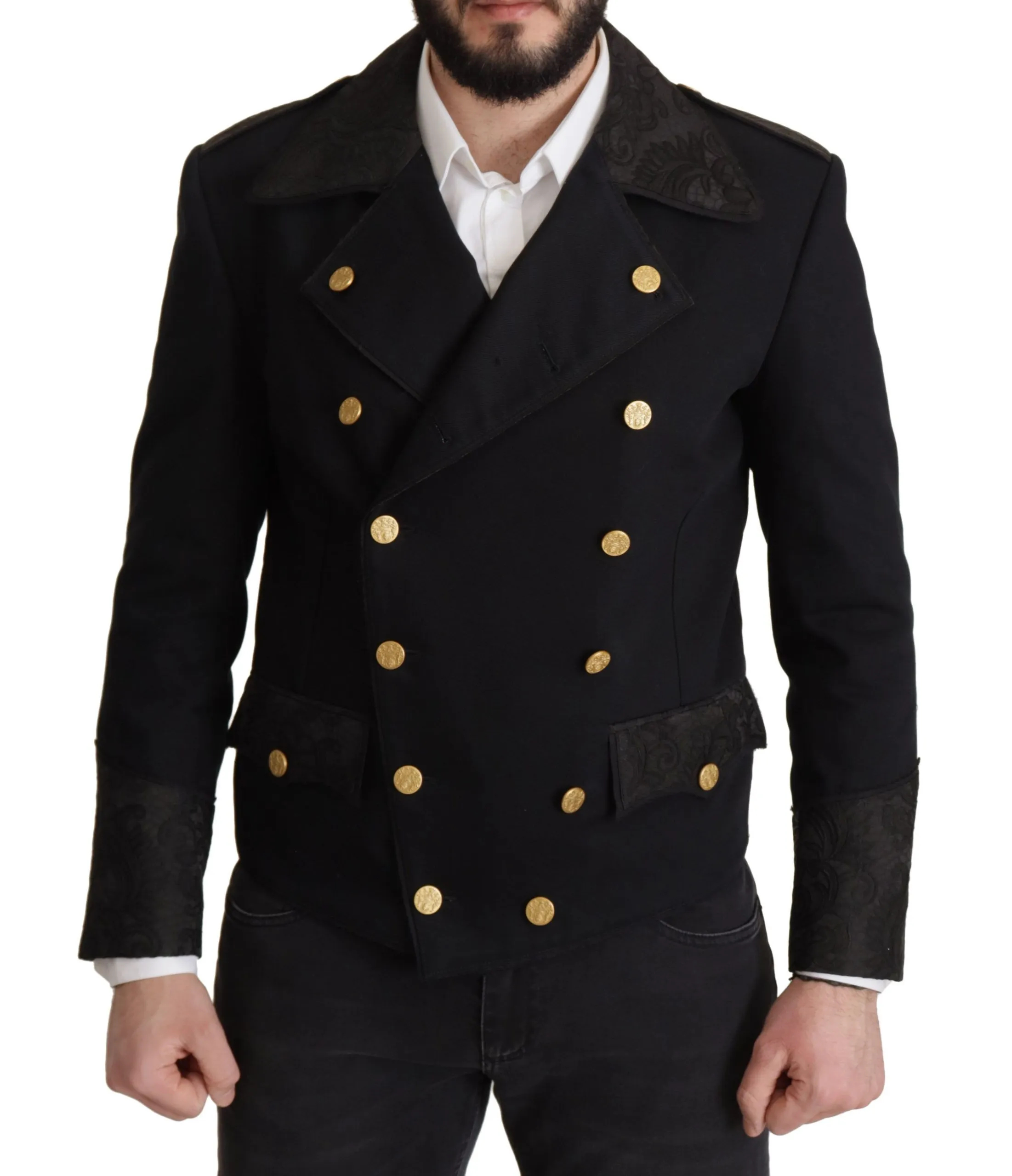 Dolce & Gabbana Men's Elegant Black Double Breasted Jacket