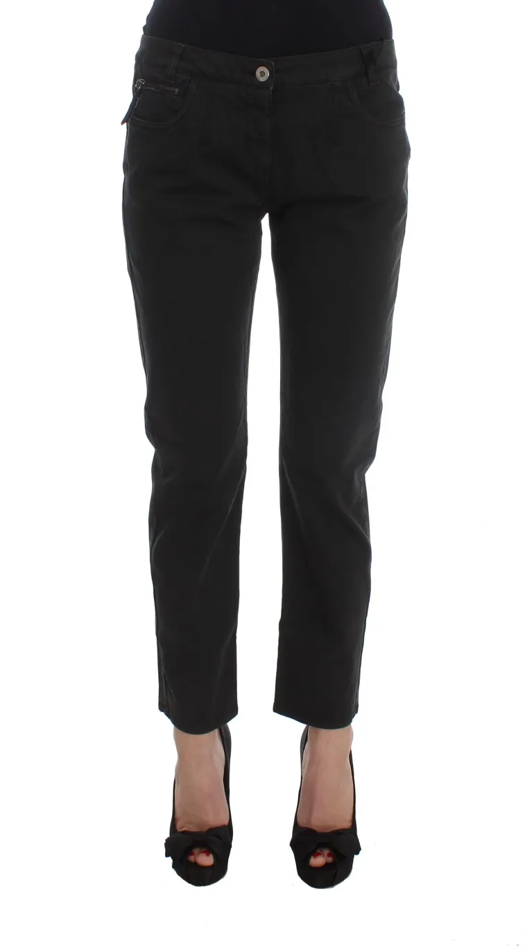 Costume National Women's Chic Black Regular Fit Denim Jeans