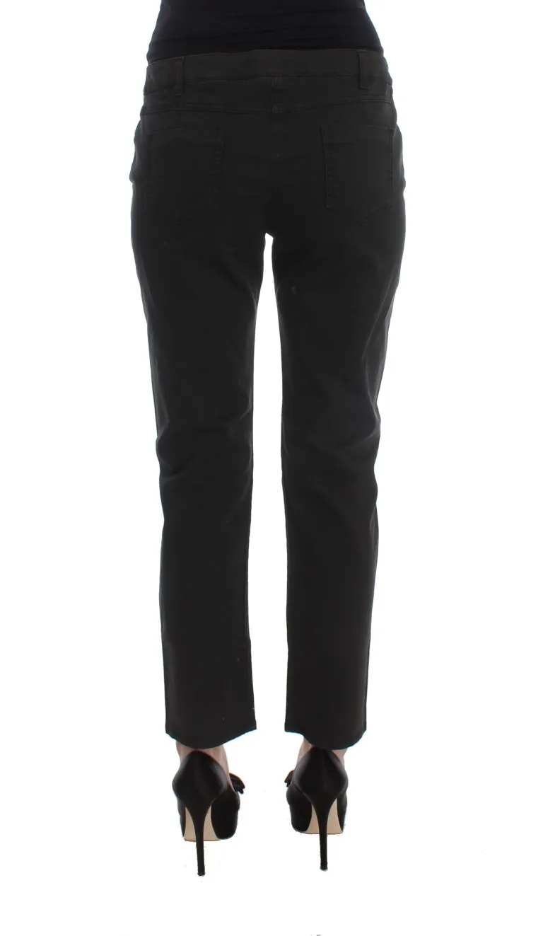 Costume National Women's Chic Black Regular Fit Denim Jeans