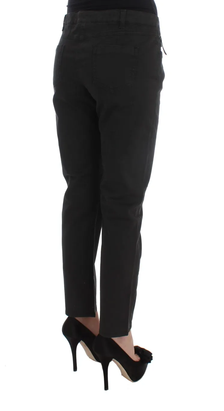 Costume National Women's Chic Black Regular Fit Denim Jeans