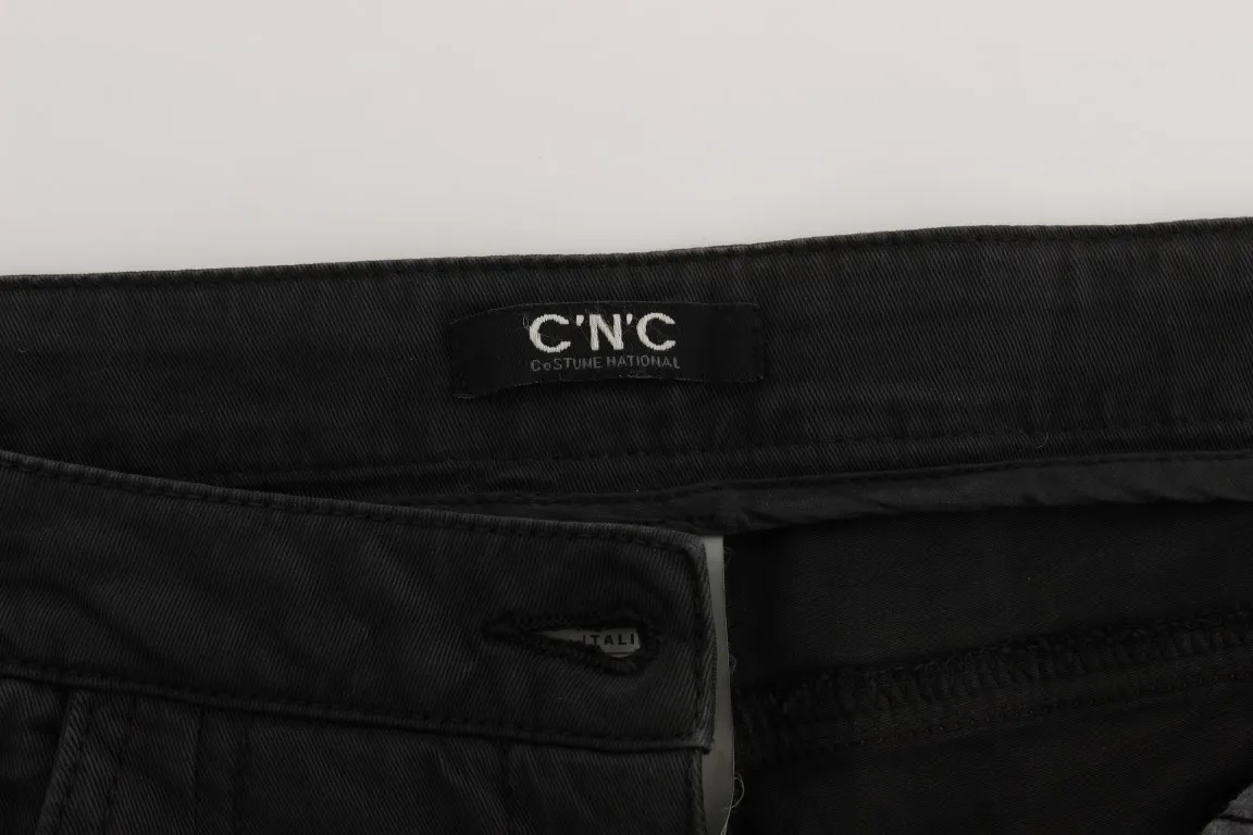 Costume National Women's Chic Black Regular Fit Denim Jeans