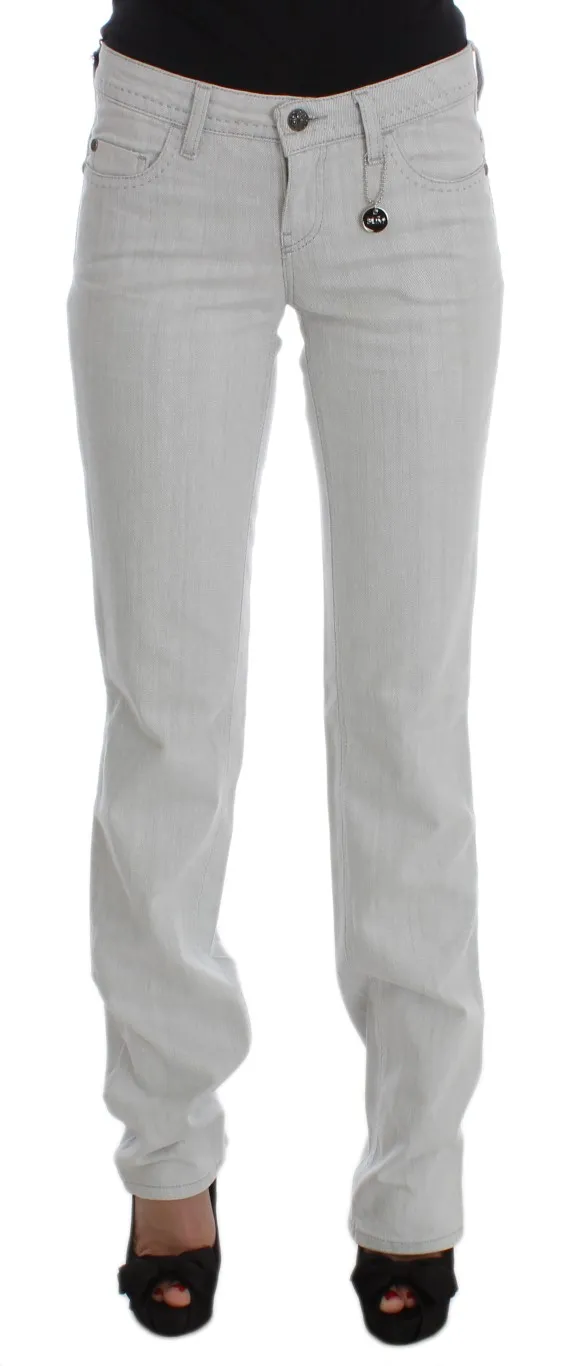 Costume National Women's Chic Gray Slim Fit Designer Jeans