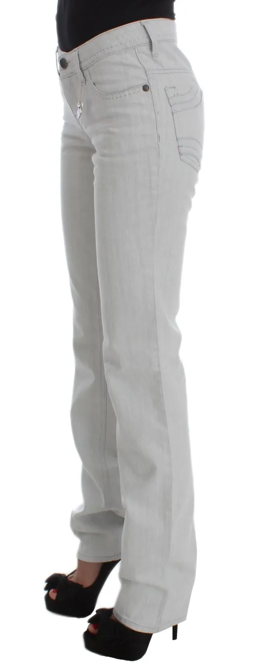 Costume National Women's Chic Gray Slim Fit Designer Jeans