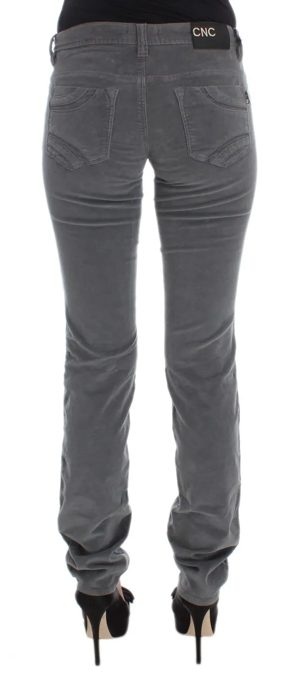 Costume National Women's Sleek Super Slim Gray Jeans