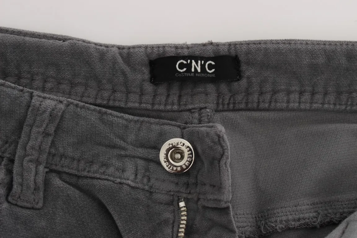 Costume National Women's Sleek Super Slim Gray Jeans