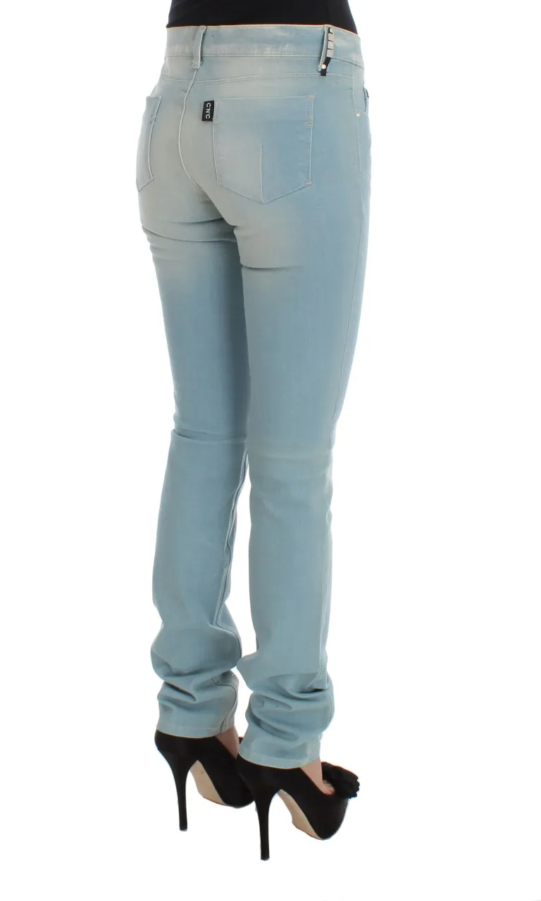 Costume National Women's Chic Super Slim Blue Jeans