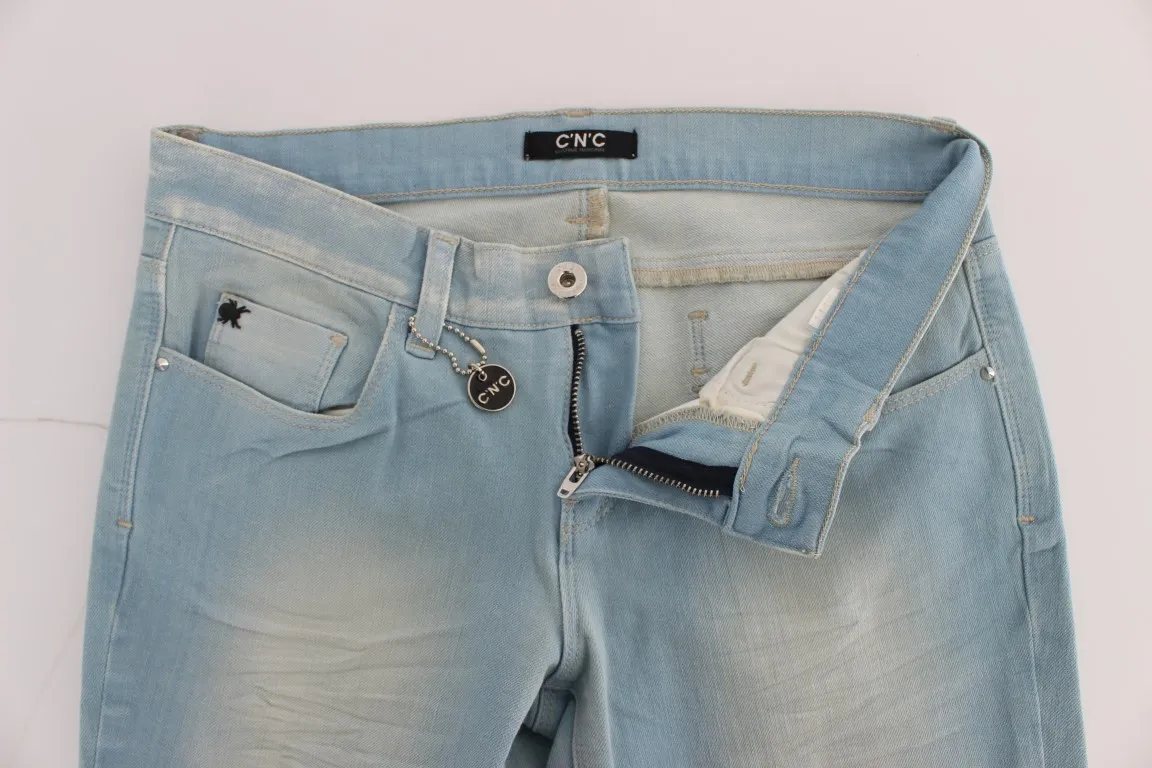 Costume National Women's Chic Super Slim Blue Jeans