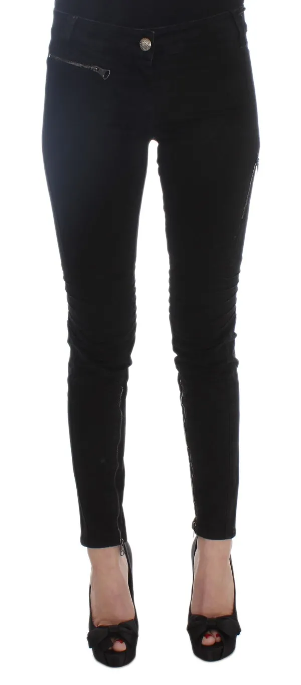 Ermanno Scervino Women's Elegant Black Slim Fit Jeans