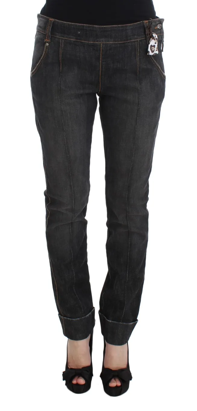 Ermanno Scervino Women's Chic Slim Fit Gray Wash Jeans