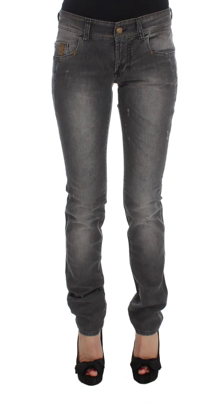 John Galliano Women's Elegant Slim Fit Gray Wash Jeans