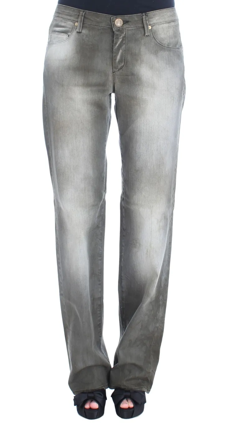 Ermanno Scervino Women's Chic Gray Wash Boyfriend Jeans