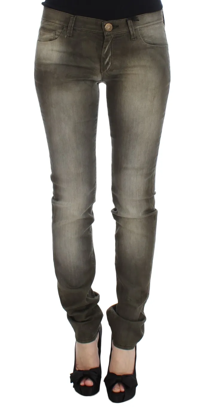 Ermanno Scervino Women's Chic Gray Slim Fit Italian Denim