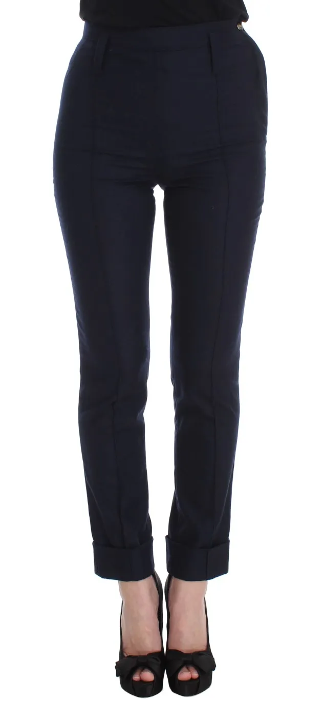 Ermanno Scervino Women's Sleek Slim Fit Wool Blend Trousers