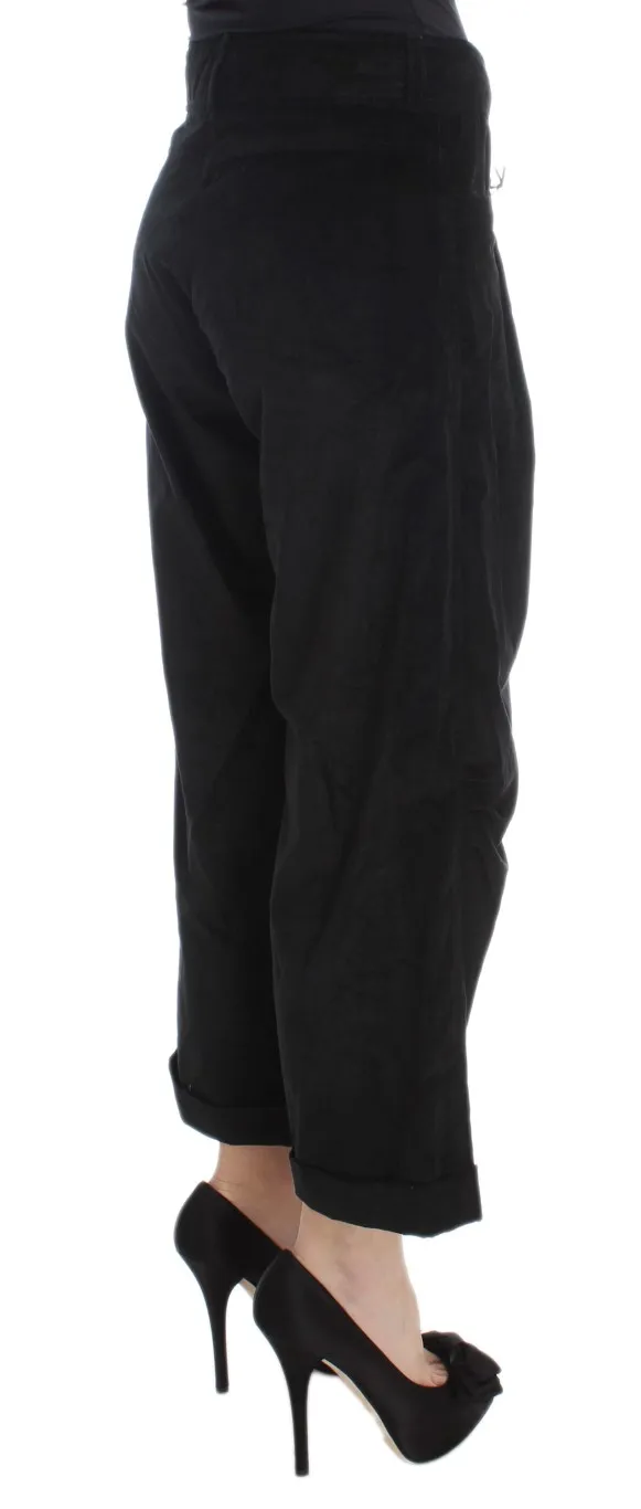 Ermanno Scervino Women's Chic Black Wide Leg Cotton Jeans