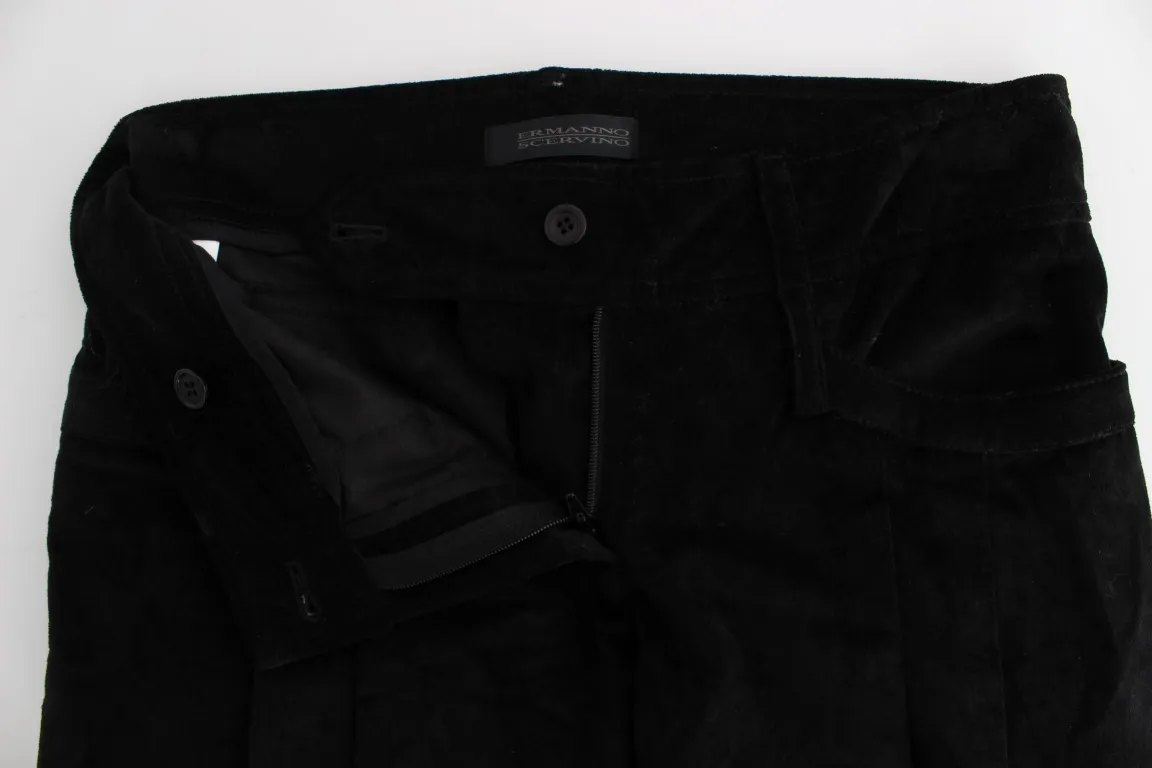 Ermanno Scervino Women's Chic Black Wide Leg Cotton Jeans