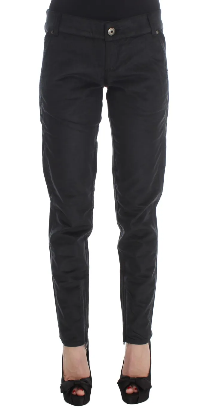 Ermanno Scervino Women's Chic Black Regular Fit Trousers