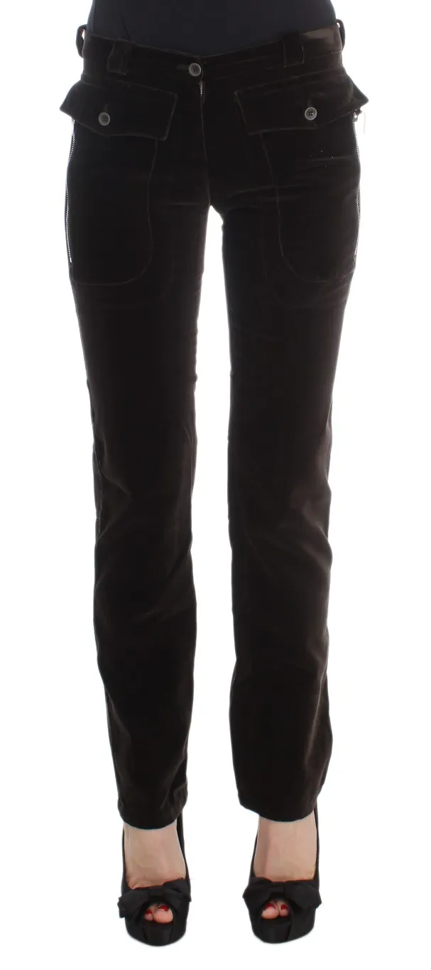 Ermanno Scervino Women's Slim Fit Italian Cotton Pants