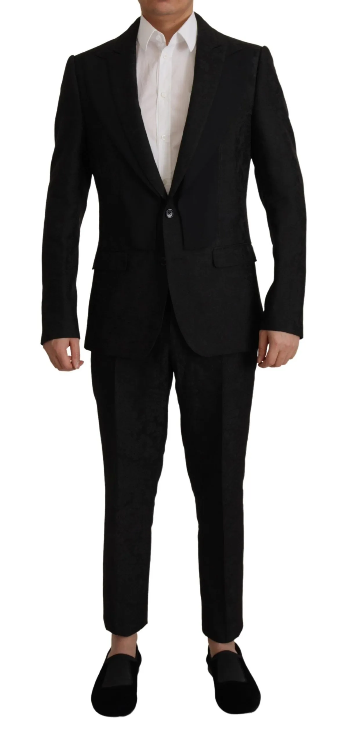 Dolce & Gabbana Men's Elegant Black Two-Piece Martini Suit