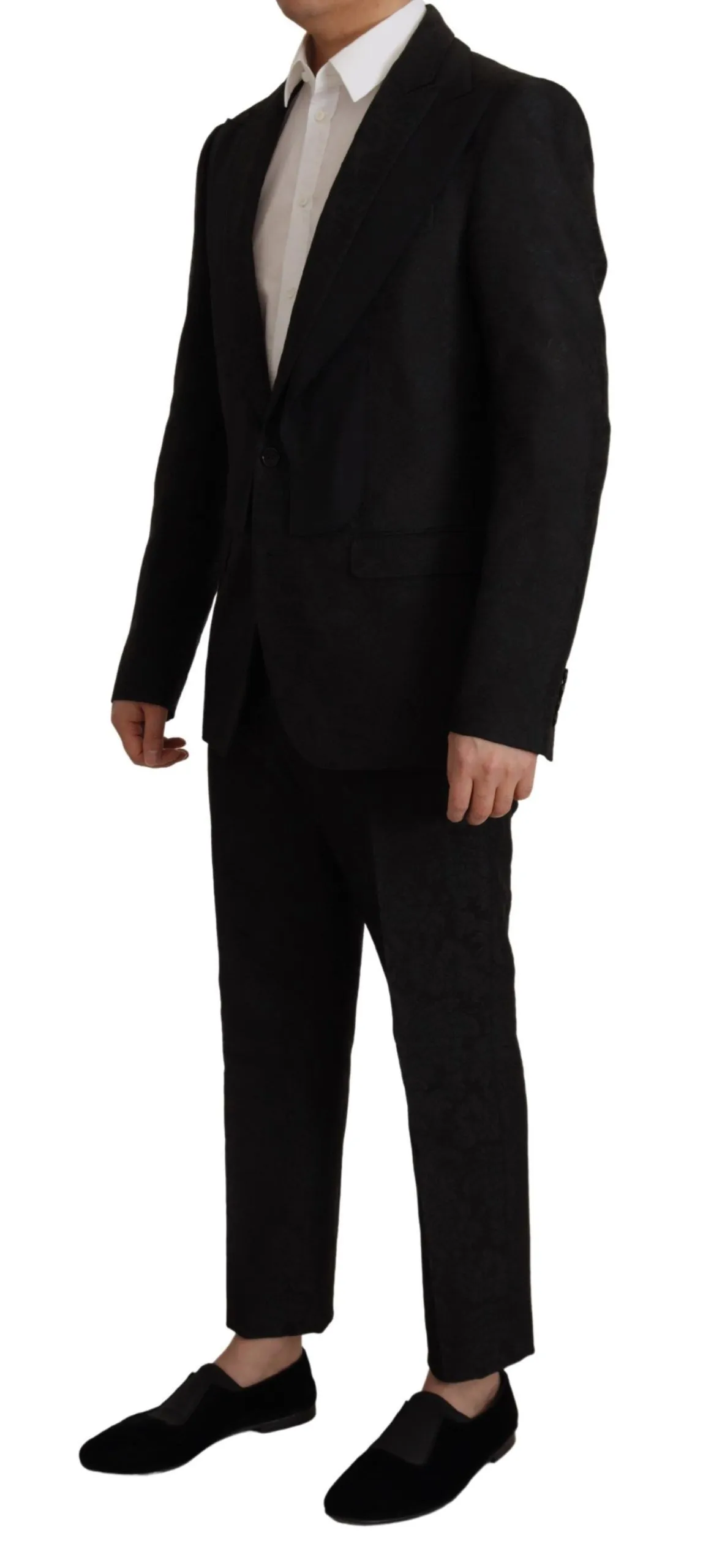Dolce & Gabbana Men's Elegant Black Two-Piece Martini Suit