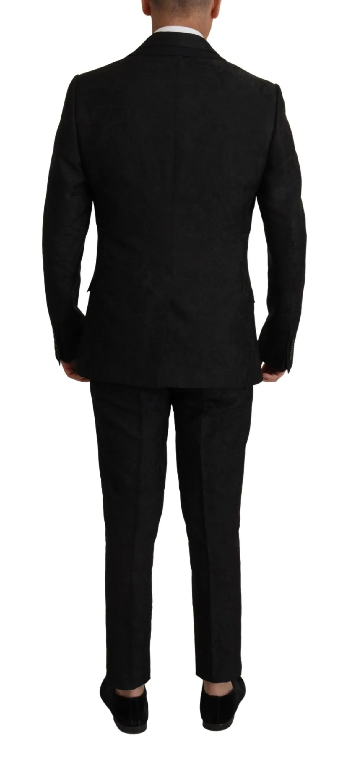 Dolce & Gabbana Men's Elegant Black Two-Piece Martini Suit