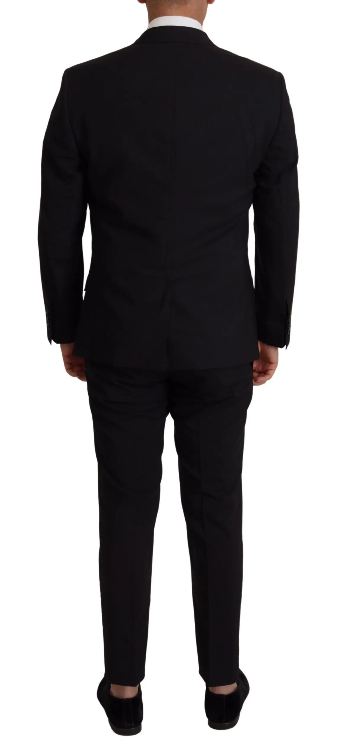 Dolce & Gabbana Men's Elegant Black Three Piece Wool Suit