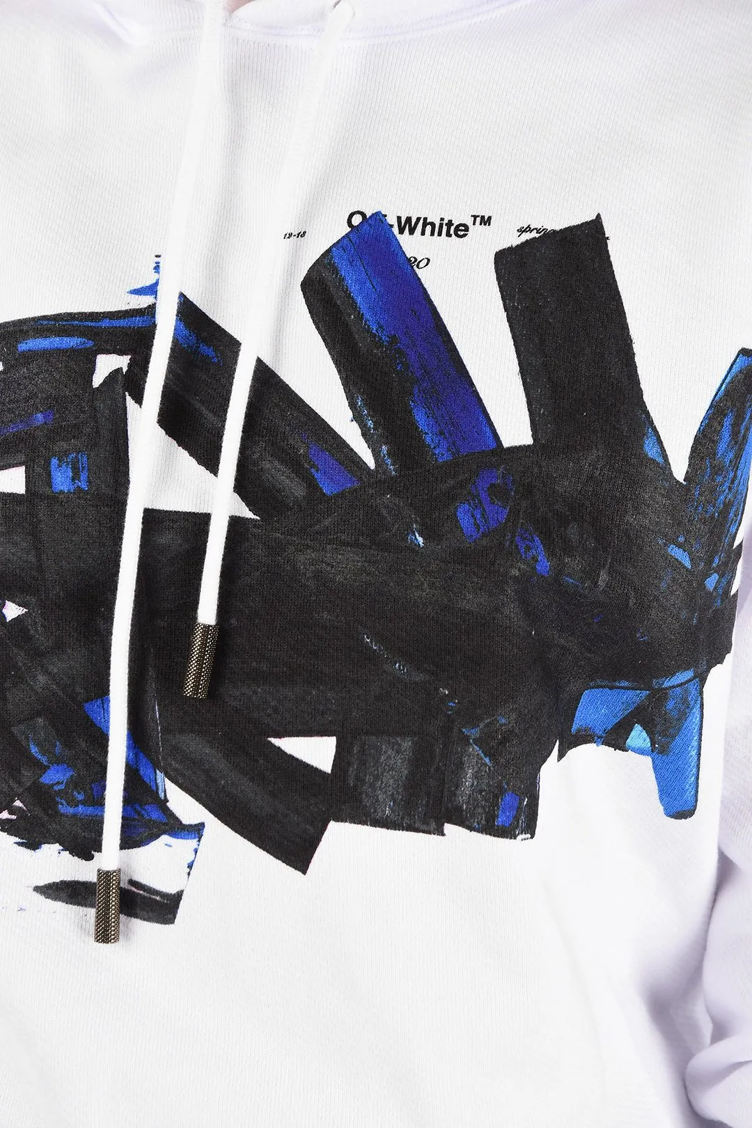 Off-White Women's Graphic Print Cotton Hooded Sweatshirt