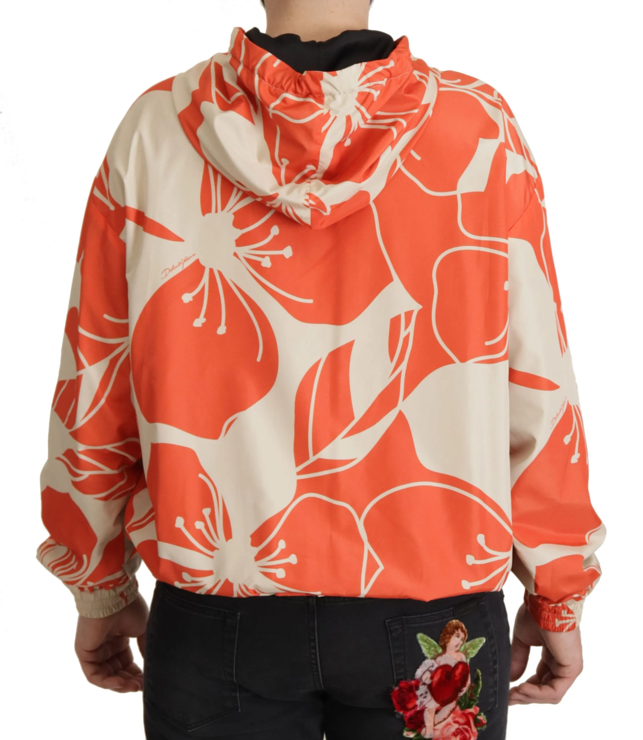 Dolce & Gabbana Men's Elegant Floral Zip Hooded Sweater