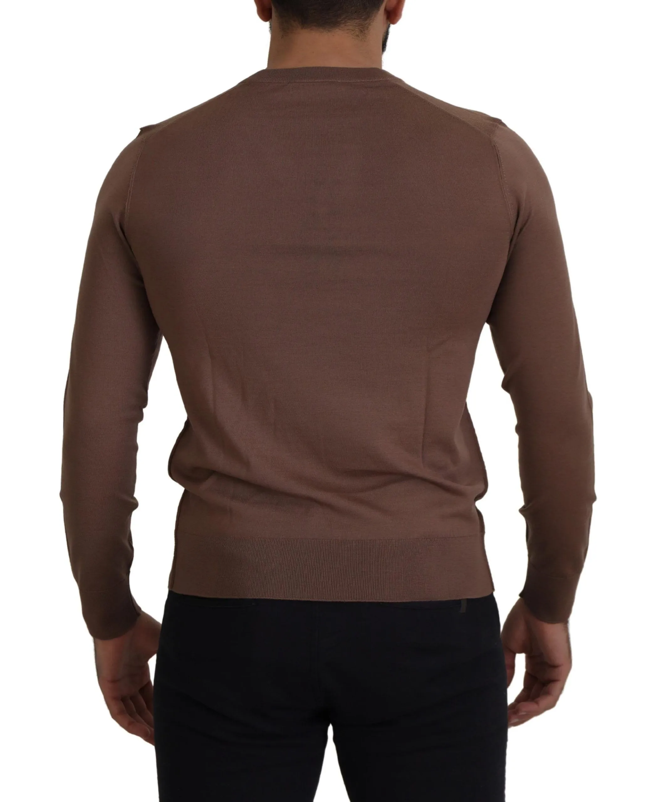 Dolce & Gabbana Men's Elegant Virgin Wool V-Neck Pullover Sweater