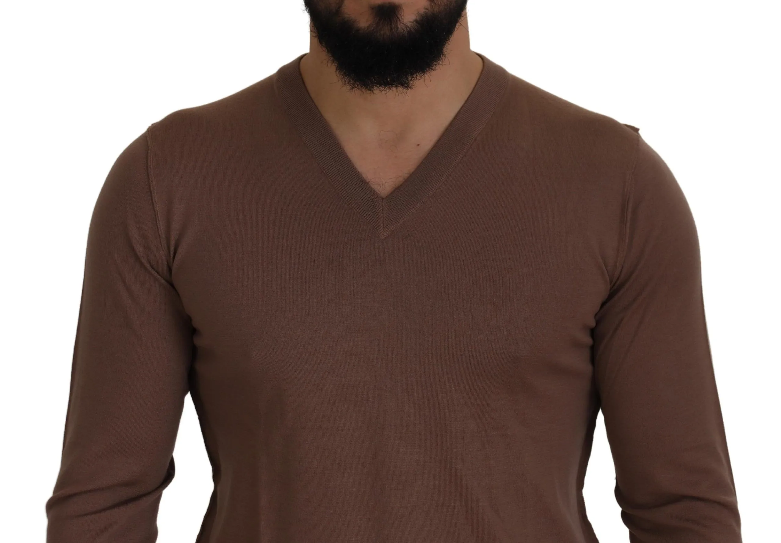 Dolce & Gabbana Men's Elegant Virgin Wool V-Neck Pullover Sweater