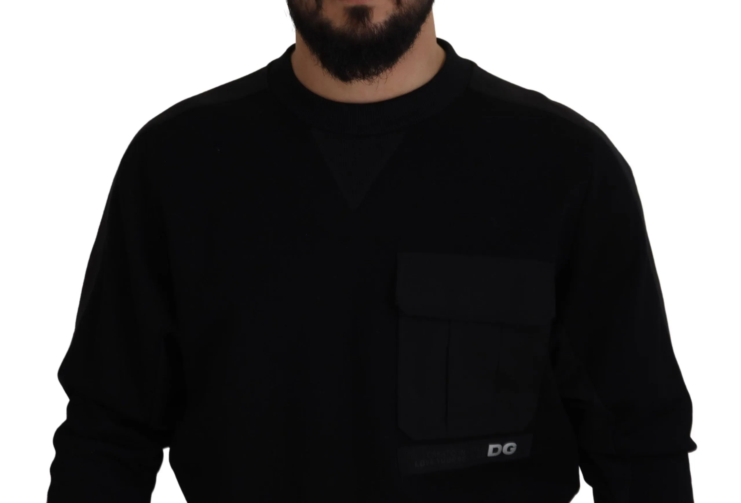 Dolce & Gabbana Men's Elegant Crewneck Cotton Blend Sweater